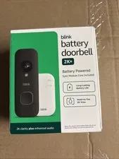 Blink Battery Doorbell 2K+ Wireless, Enhanced Audio, Sync Module Core Included