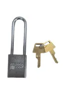 American Lock Keyed Padlock 3/4 in Rectangle Silver A5102 KD