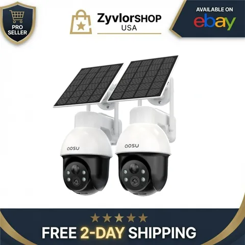 AOSU 5MP Solar Security Camera PTZ 360° Smart Tracking Night Vision