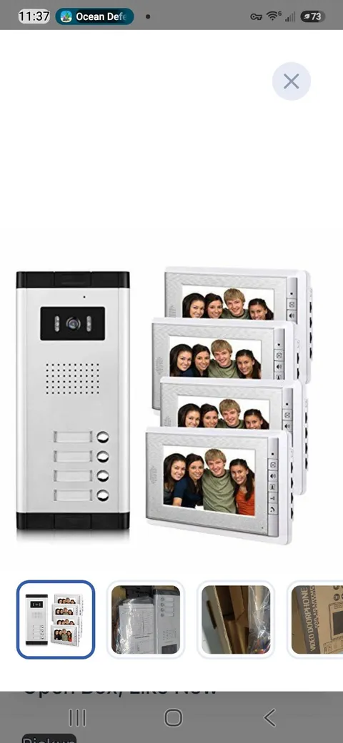 AMOCAM Apartment Video Intercom System, 6 Units Household Video Doorbell