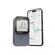 Airthings 325 Corentium Home 2 Smart Digital Radon Detector - 1 Pack, Black