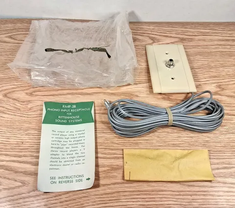 Vintage Rittenhouse RMP-28 Phono Input Receptacle NOS Intercom Wall Plate