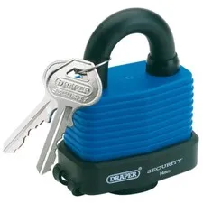 Draper 64178 54mm Waterproof Laminated Steel Lock With 2 Keys