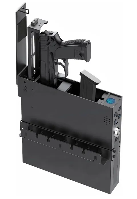 Biometric Gun Safe for Handgun - Upward Eject Pistol Safe with Fingerprint & ...