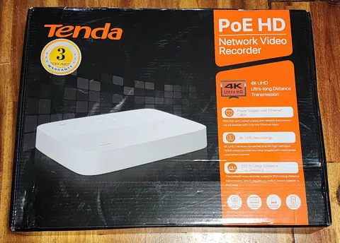 Tenda N6P-8H PoE NVR 8CH, 4K PoE NVR Recorders H.265 up to 10TB - NEW ~ See Pics