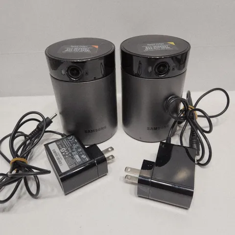 2X Samsung WiseNet SmartCam A1 Home Security Camera Pan/Tilt Two-Way Talk