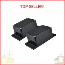 Pinfox 2 Pack IP65 Electronic Project Box Plastic ABS Waterproof Black Junction