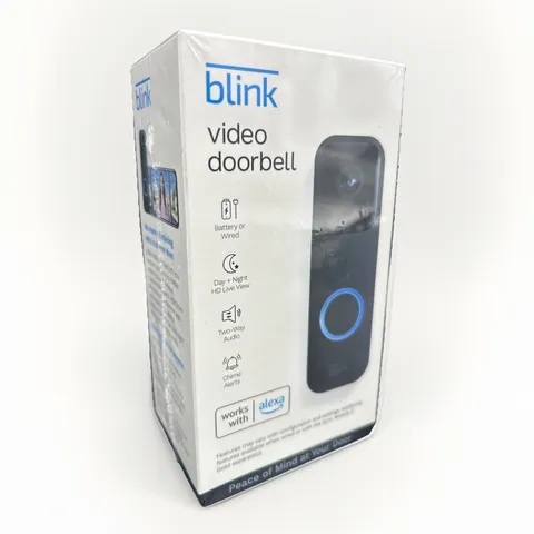 Blink Smart Wi-Fi Video Doorbell Wired/Battery with 2 Way Audio with Alexa Black