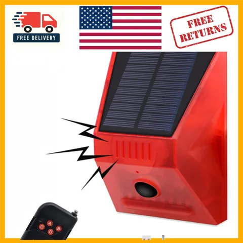 Ultimate Outdoor Security: Solar Motion Sensor Alarm with Remote Control & USB