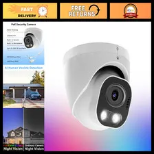 4K 8MP Full Color PoE IP Security Camera with Two-Way Talk & SD Card Slot
