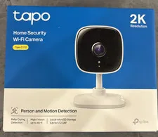 TP-LINK Tapo 2k Indoor Security Wi-Fi Camera, Tapo C110 Night Vision, White