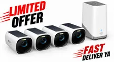 eufy eufyCam 3 Wireless Solar Camera System 4K Outdoor Cam 4pcs Security Cameras