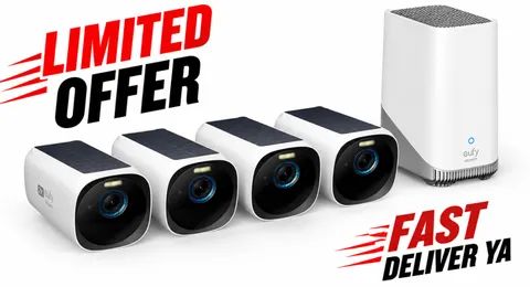 eufy eufyCam 3 Wireless Solar Camera System 4K Outdoor Cam 4pcs Security Cameras