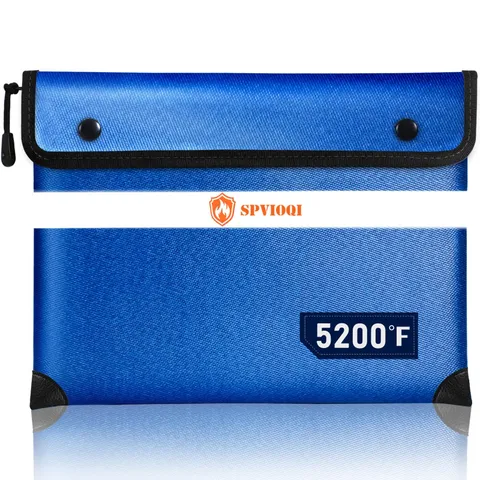 Upgraded Fireproof Document Bag - 5200F Heat Insulated, 14.2"x11" Fireproof M...