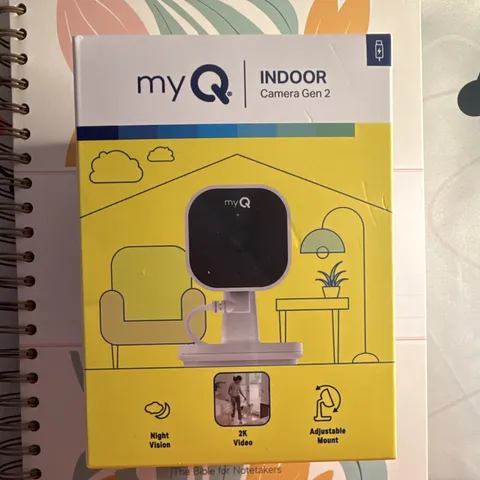 myQ Indoor Camera Gen 2 2K Wi-Fi IP Night Vision Adjustable Mount White