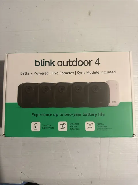 Blink Outdoor 4 Wireless HD Smart 1080p Security Camera - 5 Camera System Sealed