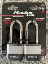 Master Lock Elite HeavyDuty Harden Boron SteelShackle Laminated Padlock PK5KATLJ