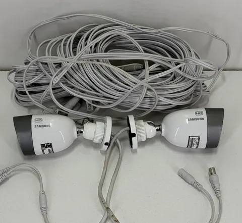 (2) Samsung SDC-8440BCN Security Camera Night Vision HD Weatherproof  + Cable