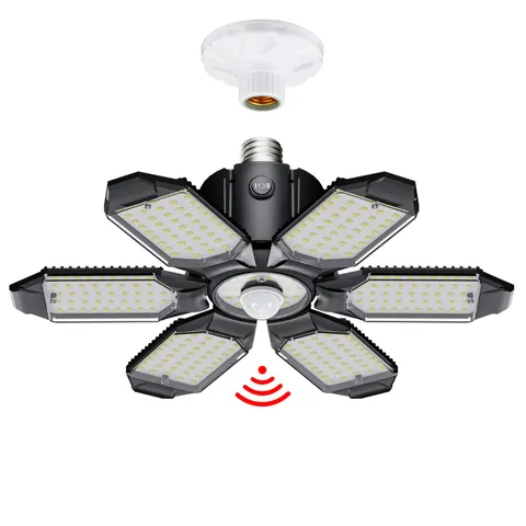 Craftersmark Motion Sensor Garage Light, 20000LM 200W 1 Pack, Screw-in