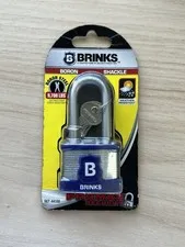 Brinks Promax Security 1 3/4 Laminated Steel Boron Shackle Padlock 667-44102