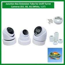 Junction Box Extension Tube for Unifi Turret Cameras G5, G6, AI White, 1.5"
