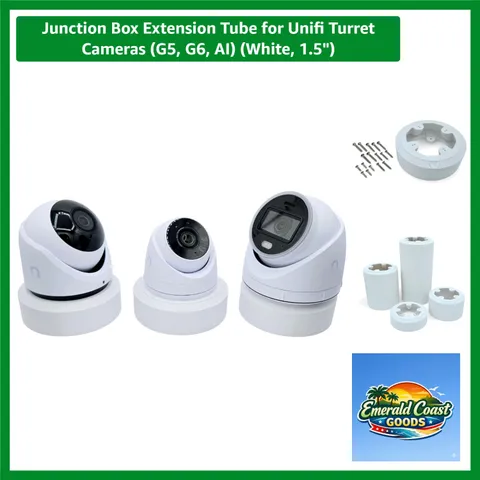 Junction Box Extension Tube for Unifi Turret Cameras G5, G6, AI White, 1.5"