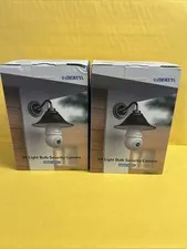 2 xDEATTI LC323 2K Wi‑Fi PTZ Light Bulb Security Camera Night Vision 2‑Way Alexa