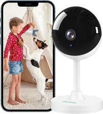 Indoor Smart Camera 2K, 2.4GHz WiFi Monitor Cameras for Home Night Vision Gifts