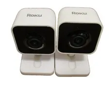 Roku Indoor Security Camera Pair White Smart Home SE