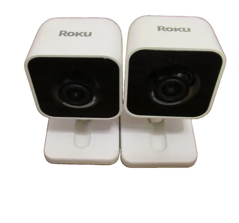Roku Indoor Security Camera Pair White Smart Home SE