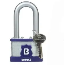Brinks Max Security pin pick & cut resistant Laminated Steel Padlock lock & key