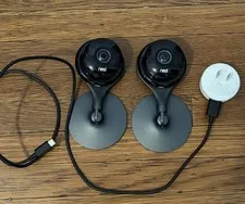 Lot Of 2 Google Nest Cam Indoor Security Camera A0005 1st Gen-Stands, 1 Charger