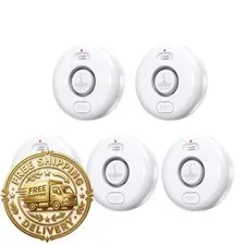Ruikoring 5 Pack Water Leak Alarm Detector 120Db Loud Alert Water Sensor Ip66