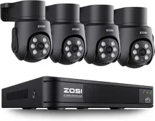 1080P Home Security Camera System Outdoor Indoor, 8CH 5Mp-Lite CCTV DVR, 4 X 108