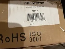 Gem Electronics 4 Ch.Vid/Pwr Hub,W/ Replaceable Ps, 24V Wallmount PH4P-VP24WM