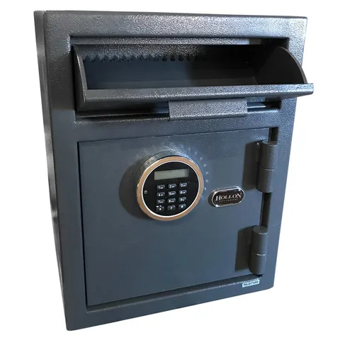 Hollon DP450LK Drop Slot Safe Electronic Lock Deposit Safe Steel Gray