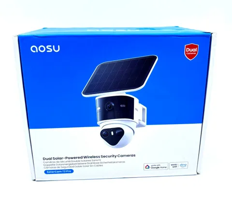 NEW Aosu Dual Solar-Powered Wireless Security Camera - SolarCam T2 Pro
