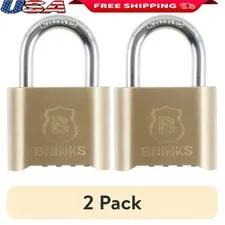 Resettable Padlock Solid Brass High Security Cut Pry Resistant 4-Pin Shackle New