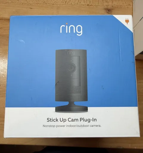 Ring Stick Up Cam Plug-In 1080p Wi-Fi Indoor/Outdoor Weatherproof Black