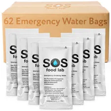 Sos Food Labs, Inc. S.O.S Emergency Drinking Water 62 Packets 4.22 Oz Each