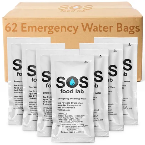 Sos Food Labs, Inc. S.O.S Emergency Drinking Water 62 Packets 4.22 Oz Each