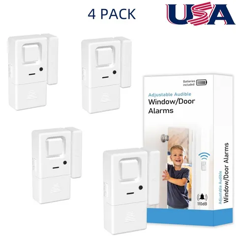 2-8P Wireless Volume Adjustable Window Door Alarm Sensor Set For Home Safety Kit