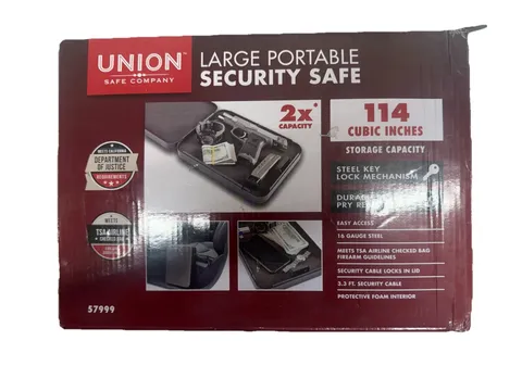 UNION SAFE COMPANY Large Personal Portable Security Safe