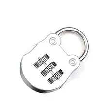 (Silver Gray)Digit Outdoor Padlock Zinc Alloy Easy Operation Shackle