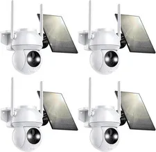 Solar Security Camera Wireless Outdoor, 2K HD Color Night Vision Home Security C