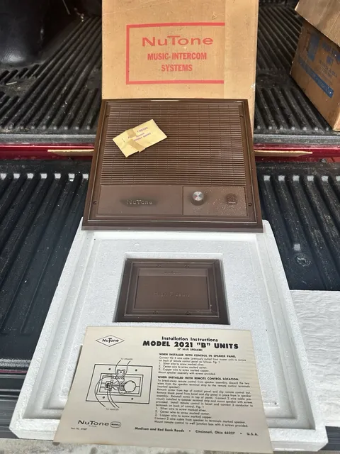 Nutone Intercom 2021-B New! 8”  Station For Series 2000 Systems & 3 Wire Systems