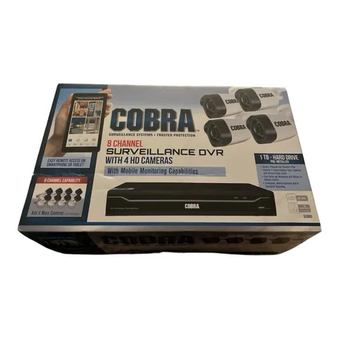 Cobra 63890 8-Channel Security Camera System with 4 HD Cameras