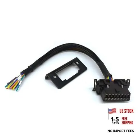  OBD2 J1962 Female to Open Pigtail Cable Bracket 16PIN OBDII Port 1 PC