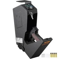 VEVOR 1-Gun Biometric Safe w/ 3 Quick Access: Fingerprints, Passwords, Keys