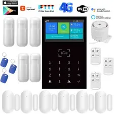 V58 Tuya APP WiFi+US/EU 4G Wireless Home Security Alarm System+Alexa+Google Home
